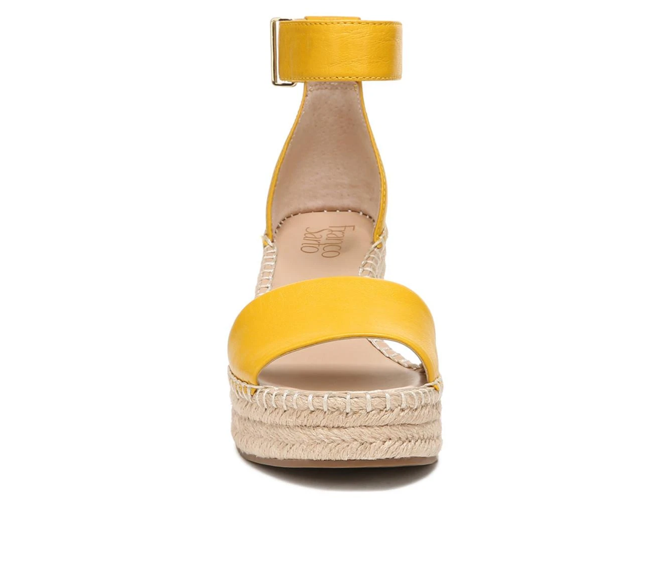 Women's Franco Sarto Clemens Espadrille Wedge Sandals Summer Yellow 5 Women's Franco Sarto Clemens Espadrille Wedge Sandals Summer Yellow - Image 5