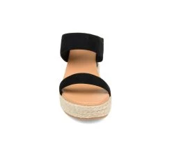 Women's Journee Collection Alissa Espadrille Wedges Black -GC shoes Shop 4 1131