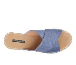 Women's GC Shoes Darline Espadrille Wedge Sandals Blue -GC shoes Shop 4 1144