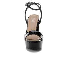 Women's Y-Not Lorii Platform Dress Sandals Black Patent -GC shoes Shop 4 134