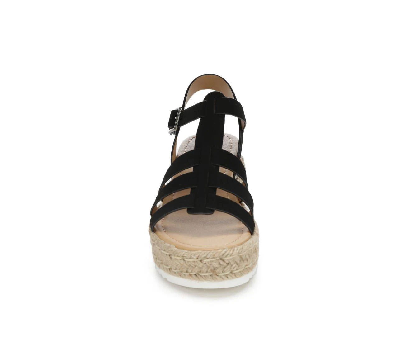 Women's Soda Trader Espadrille Wedge Sandals Black 5 Women's Soda Trader Espadrille Wedge Sandals Black - Image 5