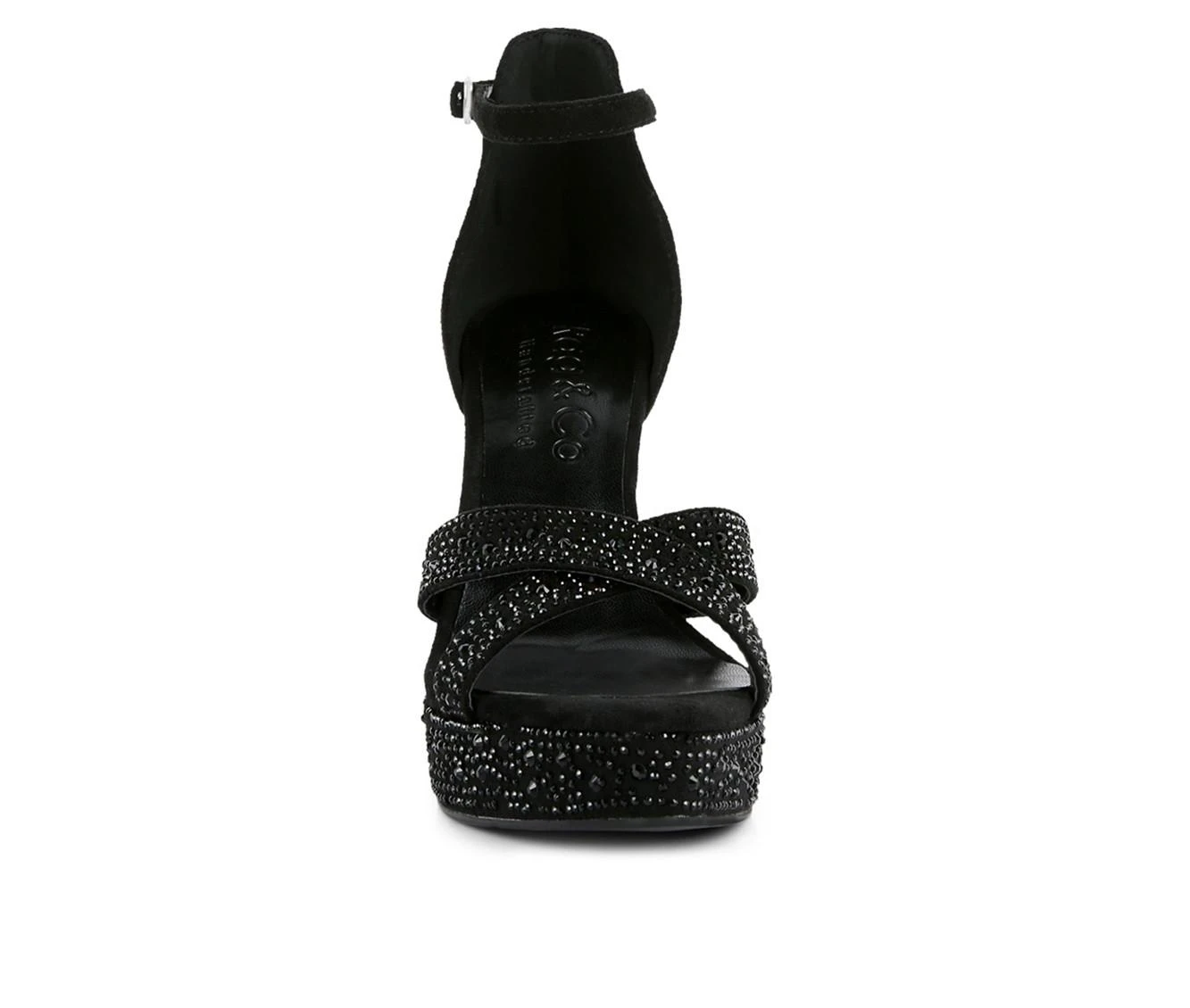 Women's Rag & Co Regalia Platform Dress Sandals Black 5 Women's Rag & Co Regalia Platform Dress Sandals Black - Image 5