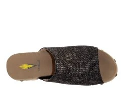 Women's Volatile Ravine Platfrom Wedge Sandals Black Gold -GC shoes Shop 4 206