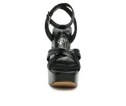 Women's London Rag Nyle Platform Dress Sandals Black -GC shoes Shop 4 233