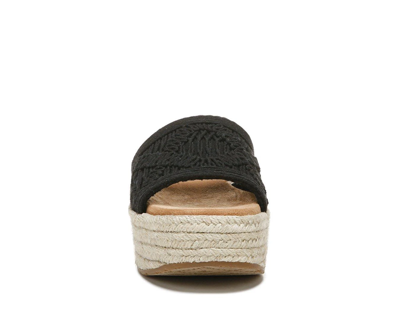 Women's Zodiac June Crochet Platform Wedge Sandals Black 5 Women's Zodiac June Crochet Platform Wedge Sandals Black - Image 5