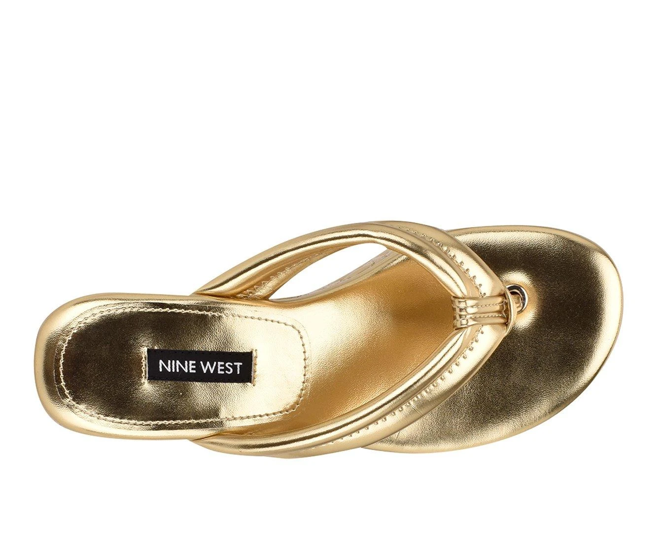 Women's Nine West Newya Platform Wedge Sandals Gold 5 Women's Nine West Newya Platform Wedge Sandals Gold - Image 5