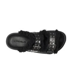 Women's Aerosoles Olivia Flatform Sandals Black Leather -GC shoes Shop 4 256