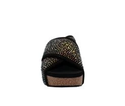 Women's Volatile Dixiedust Platform Wedge Sandals Black -GC shoes Shop 4 269