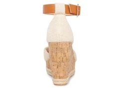 Women's Madden Girl Colette Platform Wedge Sandals Oatmeal Multi -GC shoes Shop 4 289