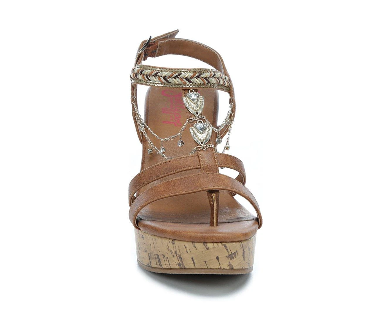 Women's Jellypop Lenora Platform Wedges Cognac 5 Women's Jellypop Lenora Platform Wedges Cognac - Image 5