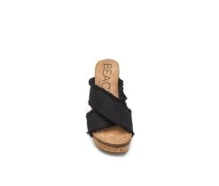 Women's Beach By Matisse Sea Salt Wedge Sandals Black -GC shoes Shop 4 317