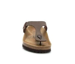 Women's Birkenstock Gizeh Leather Footbed Sandals Mocha -GC shoes Shop 4 34