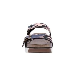 Women's Jane And The Shoe Jessica Flatform Sandals Pink Camo -GC shoes Shop 4 341