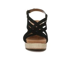 Women's Zodiac Petra Wedge Sandals Black -GC shoes Shop 4 348