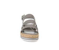 Women's Journee Collection Robyn Platform Sandals Grey -GC shoes Shop 4 369