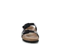 Women's Birkenstock Sydney Vegan Footbed Sandals Shiny Snake Blk 10 Women's Birkenstock Sydney Vegan Footbed Sandals Shiny Snake Blk -GC shoes Shop 4 37