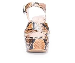 Women's Chinese Laundry Bali Platform Heels Bronze/Tan -GC shoes Shop 4 384