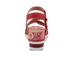 Women's L'Artiste Elona Sandals Red -GC shoes Shop 4 399