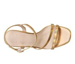 Women's Halston Sardinia Platform Dress Sandals Gold -GC shoes Shop 4 407