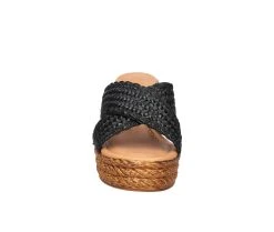 Women's Bella Vita Italy Geo-Italy Espadrille Wedge Sandals Black -GC shoes Shop 4 411