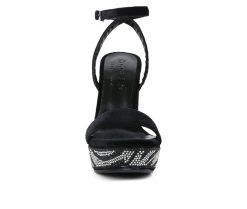 Women's Rag & Co Zircon Platform Dress Sandals Black -GC shoes Shop 4 421