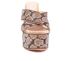 Women's London Rag Ful Platform Heeled Sandals Gold 10 Women's London Rag Ful Platform Heeled Sandals Gold -GC shoes Shop 4 438