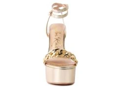 Women's London Rag Big Bash Platform Dress Sandals Gold -GC shoes Shop 4 439