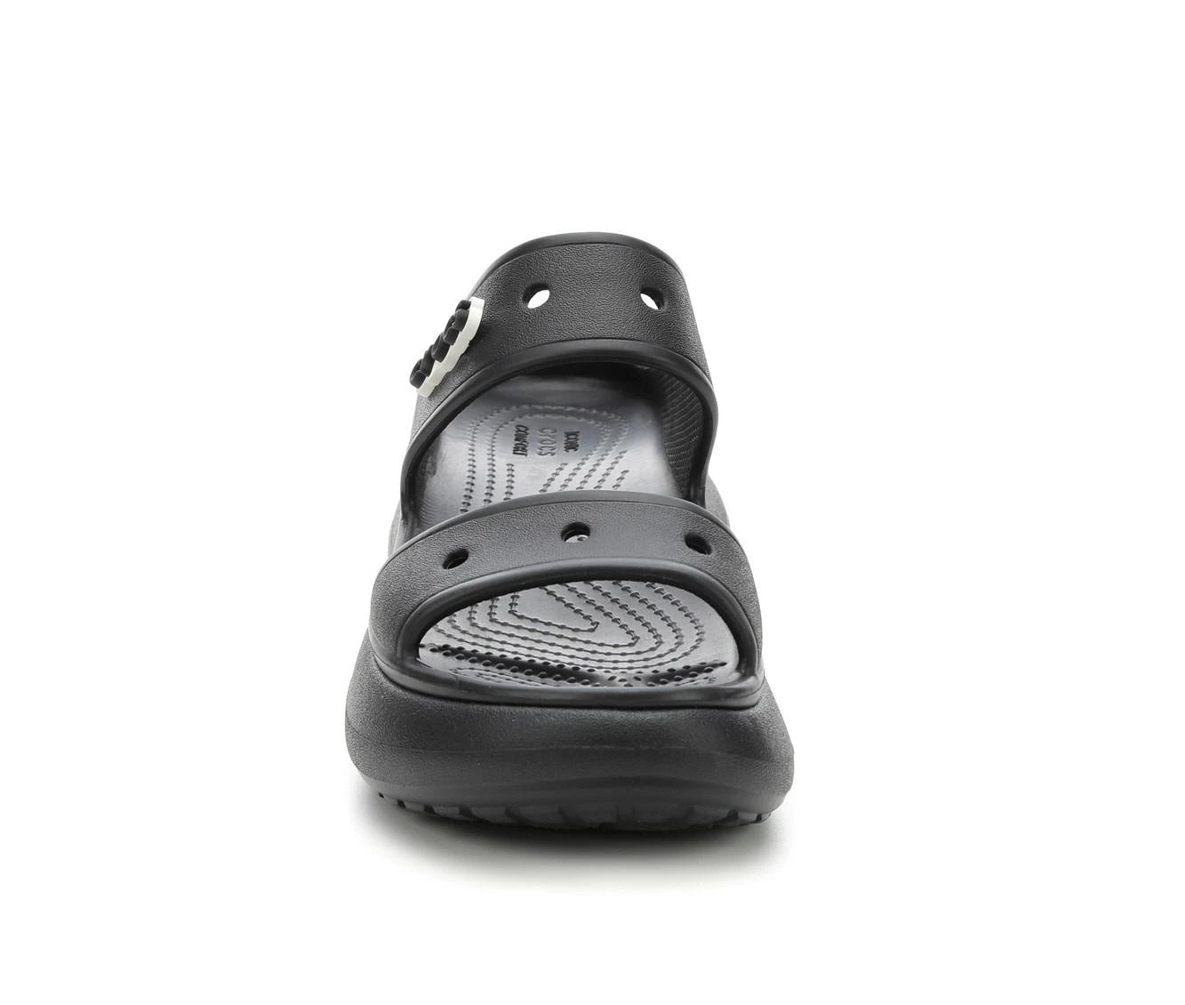 Women's Crocs Classic Crush Platform Sandals Black 5 Women's Crocs Classic Crush Platform Sandals Black - Image 5