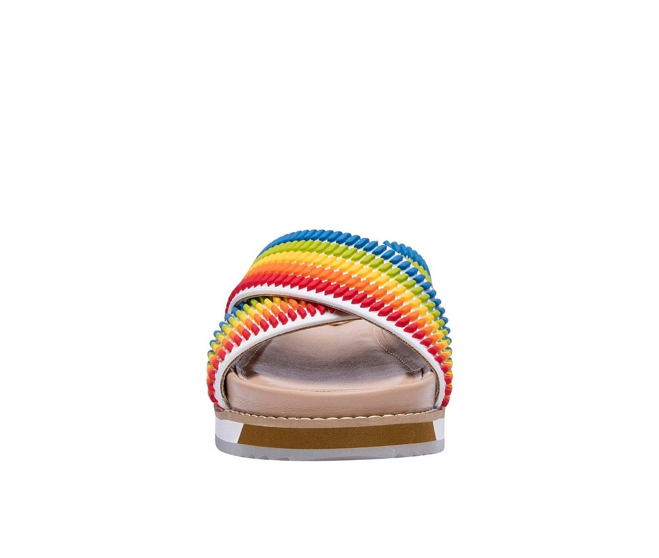 Women's Jane And The Shoe Juniper Flatform Sandals Women's Jane And The Shoe Juniper Flatform Sandals Rainbow -GC shoes Shop 4 473