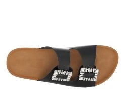 Women's GC Shoes Claudia Footbed Sandals Black -GC shoes Shop 4 55