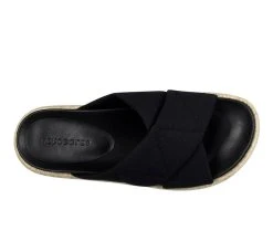 Women's Aerosoles Linney We Footbed Sandals Black Canvas 10 Women's Aerosoles Linney We Footbed Sandals Black Canvas -GC shoes Shop 4 611