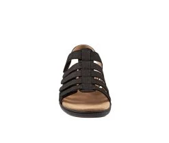 Women's Trotters Tiki Sandals Black Nubuck -GC shoes Shop 4 641