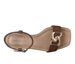 Women's Aerosoles Yoyo Sandals Tan Leather -GC shoes Shop 4 707