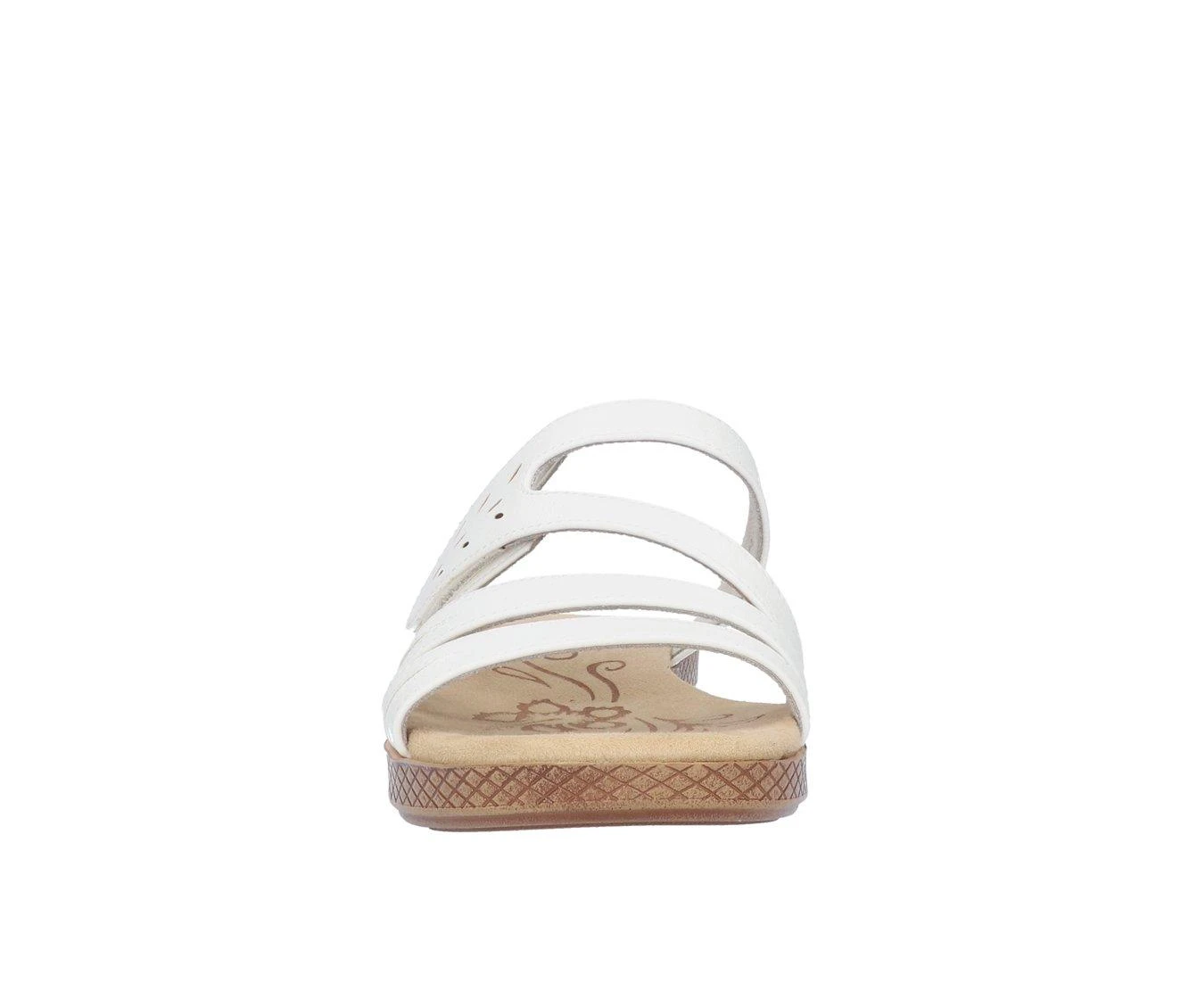 Women's Easy Street Alma Slide Sandals White 5 Women's Easy Street Alma Slide Sandals White - Image 5