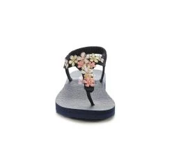 Women's Skechers Cali Meditation Glass Daisy Sandals Navy -GC shoes Shop 4 932