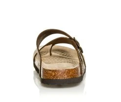 Women's White Mountain Carly Footbed Sandals Dark Brown -GC shoes Shop 5 107