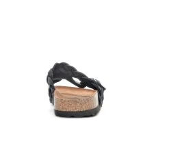 Women's White Mountain Holland Strappy Footbed Sandals Black -GC shoes Shop 5 110