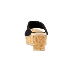 Women's Love And Liberty City Lights Platform Wedge Sandals Black Suede -GC shoes Shop 5 193