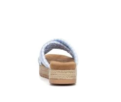 Women's Olivia Miller Summer Daze Platform Espadrille Sandals Blue -GC shoes Shop 5 224