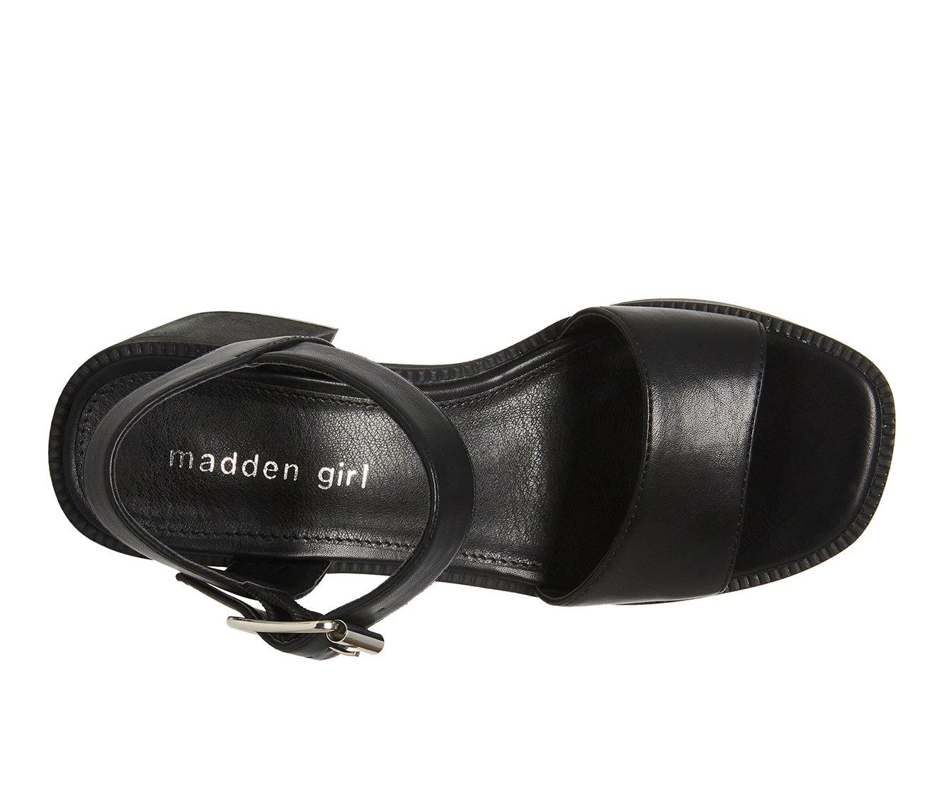 Women's Madden Girl Grandview Block Heel Dress Sandals Black 6 Women's Madden Girl Grandview Block Heel Dress Sandals Black - Image 6