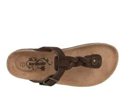Women's Northside Dina Footbed Sandals Brown -GC shoes Shop 5 30