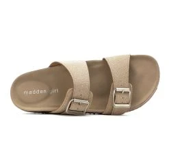 Women's Madden Girl Brando Footbed Sandals Taupe Suede -GC shoes Shop 5 31