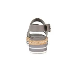 Women's Journee Collection Robyn Platform Sandals Grey -GC shoes Shop 5 347