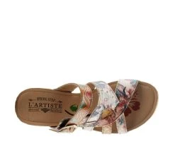 Women's L'Artiste Baocire Wedge Sandals Camel Multi -GC shoes Shop 5 35