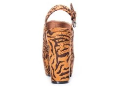 Women's Chinese Laundry Bella Dress Sandals Tiger Leop -GC shoes Shop 5 360