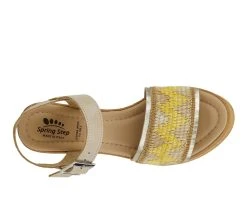 Women's SPRING STEP Tiada Platform Dress Sandals Beige Multi -GC shoes Shop 5 373