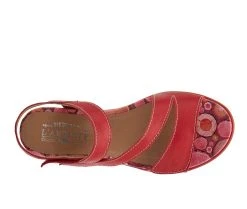 Women's L'Artiste Elona Sandals Red -GC shoes Shop 5 375