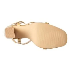 Women's Halston Sardinia Platform Dress Sandals Gold -GC shoes Shop 5 383