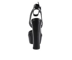 Women's London Rag Roger Platform Dress Sandals Black -GC shoes Shop 5 406