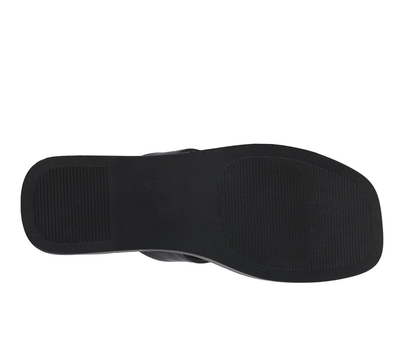 Women's Halston Soula Flip-Flops Black 6 Women's Halston Soula Flip-Flops Black - Image 6